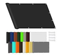 Voile d'ombrage 100 x 310 cm Imperméable Protection UV 98% Toile Ombrage UV Protection avec Oeillets et Cordons pour Extérieur Camping et Pelouse, Pergola, Noir