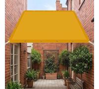 Voile d'ombrage 100 x 490 cm Toile PES Résistant à l'eau Rectangulaire Imperméable Toile d'ombrage UV Protection pour Jardin Terrasse Balcon Patio Extérieur, Or