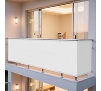 Voile d'ombrage 102 x 262 cm Anti 98% UV Protection Toiles D'Ombrages Résistant l'eau Polyester pour La Couverture Végétale Serre Pergola, Blanc