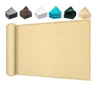 Voile d'ombrage 120 x 135 cm Protection UV, Rectangle, Indéchirable, Résistant, Toile d'ombrage Multi Couleur et Taille pour Patio Jardin Terrasse Extérieur Balcon, Couleur Crème