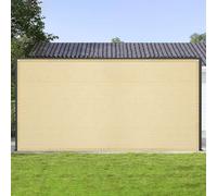Voile d'ombrage 120 x 450 cm Rectangulaire Protection UV 95% Respirante Voile Ombrage Auvent avec Cordes et Serre-Câbles, sans Perçage pour Patio, Jardin, Pergola, Serre, Couleur Crème