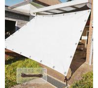 Voile d'ombrage 1200 x 2900 cm Protection UV, Anti-Déchirure, Coupe-Vent, Imperméable Filet d'ombrage Extérieur, Toile Ombrage Une avec Cordes pour Terrasse Jardin Extérieur, Blanc