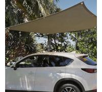 Voile d'ombrage 1400 x 2000 cm Protection UV, Anti-Déchirure, Coupe-Vent, Imperméable Filet d'ombrage Extérieur, Toile Ombrage Une avec Cordes pour Terrasse Jardin Extérieur, Kaki