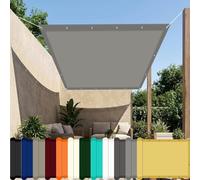 Voile d'ombrage 150 x 250 cm avec Oeillets et Cordons Protection Voile Solaire Imperméable Protection UV pour Jardin Terrasse Balcon Patio Extérieur, Gris Clair