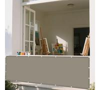 Voile d'ombrage 150 x 335 cm Imperméable 98% UV Protection Voile de Parasol Anti UV avec Le Kit de Fixation pour Patio Pergola Jardin Exterieur, Taupe