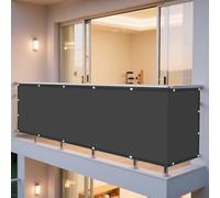 Voile d'ombrage 152 x 342 cm Anti 98% UV Protection Toiles D'Ombrages Résistant l'eau Polyester pour La Couverture Végétale Serre Pergola, Gris Foncé