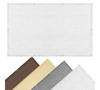 Voile d'ombrage 155 x 175 cm Rectangle, Protection des Rayons UV, Résistant, Toile d'ombrage Multi Couleur et Taille pour Patio Jardin Terrasse Extérieur Balcon, Blanc