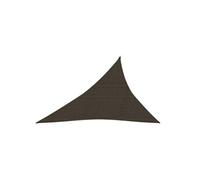 vidaXL Voile d'Ombrage Protection Voile Solaire Voile de Parasol Anti UV Jardin Patio Terrasse Balcon Extérieur 160 g/m² Marron 3x4x5 m PEHD