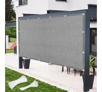 Voile d'ombrage 160 x 240 cm UV Protection Auvent Respirante UV Protection avec Corde Libre et Oeillets pour Patio Jardin Terrasse Extérieur, Gris Clair