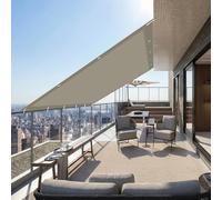 Voile d'ombrage 160 x 260 cm avec Oeillets et Cordons Imperméable Bache Ombrages Protection UV pour Patio Balcon Terrasse Camping Extérieur, Taupe