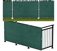 Voile d'ombrage 160 x 265 cm Rectangulaire Protection UV 95% Respirante Voile Ombrage Auvent avec Cordes et Serre-Câbles, sans Perçage pour Patio, Jardin, Pergola, Serre, Vert Foncé
