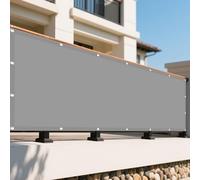Voile d'ombrage 170 x 255 cm Bloque 98% Rayons UV Serre Coupe-Vent Anti-Déchirure Cordes de Fixation Incluses pour Patio Jardin Terrasse Extérieur Balcon, Gris Clair