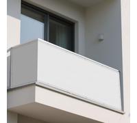 Voile d'ombrage 170 x 570 cm Protection Solaire Polyester Toiles D'Ombrages UV Protection avec Le Kit de Fixation pour Terrasse Jardin Extérieur Balcon, Blanc
