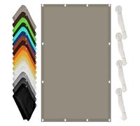 Voile d'ombrage 190 x 700 cm Protection des Rayons 98% UV PES Toile d'ombrage Résistant l'eau Polyester pour Balcon, Camping, Terrasse, Jardin, Kaki