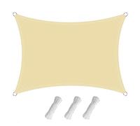 Voile d'ombrage, 2×3.6 M Voile d'ombrage en Tissu Oxford 420D imperméable et résistant aux déchirures avec œillets et Cordes de Fixation, Protection UV, auvent léger pour Balcon de terrasse Jardin