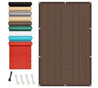 Voile d'ombrage 2.4 x 2.9 m Rectangulaire Protection UV 95% Respirante Filet d'ombrage avec Cordes et Serre-Câbles, sans Perçage pour Jardin, Terrasse, Balcon, Extérieur, Marron
