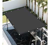 Voile d'ombrage 2.4 x 3.5 m Protection Solaire Polyester Toile Solaire Voile Résistant l'eau Polyester pour Serre/Jardin/Pergola/Patio Lawn, Gris Foncé