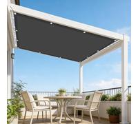 Voile d'ombrage 2.4 x 3 m Résistant Aux Intempéries Toile Ombrage UV Protection avec Oeillets et Cordons pour Extérieur Camping et Pelouse, Pergola, Gris Foncé