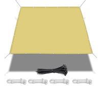 Voile D'ombrage 2.4x3.6m,Auvent Rectangulaire Imperméable et Résistant au Soleil,Toile ombrage Imperméable Extérieur pour Balcon,Terrasse,Jardin et Patio,Protection UV,Crème