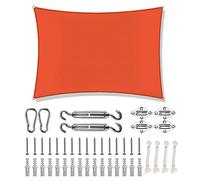 Voile d'ombrage 2,5 x 2,5 m avec kit d'installation - Protection UV - Respirant et coupe-vent - Pour jardin, balcon, terrasse, événements en plein air, accessoires de fête - 2,5 x 2,5 m