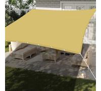 Voile d'ombrage 2.5 x 3.3 m Protection 95% UV Imperméable Rectangulaire HDPE/Polyester Voile Ombrage pour en Plein Air, Jardin, Terrasse, Jaune Sable