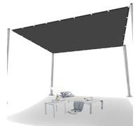 Voile d'ombrage 2.5 x 3.3 m Protection 95% UV Imperméable Rectangulaire Toile Imperméable Voile Ombrage pour en Plein Air, Jardin, Terrasse, Gris Foncé