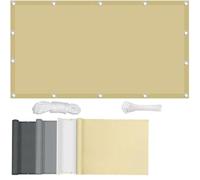 Voile d'ombrage 2.5x4.5m Rectangulaire Imperméable Voiles Ombrages Respirante UV Protection Brise Vue pour Balcon Filet Ombrages avec Oeillets et Cordons Jaune
