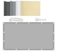 Voile d'ombrage 2.5x4.5m Rectangulaire Imperméable Voiles Ombrages Respirante UV Protection Brise Vue pour Balcon Filet Ombrages avec Oeillets et Cordons Gris Clair