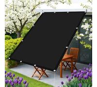 Voile d'ombrage 2.6 x 3.8 m Imperméable, Protection Rayons UV Toile Imperméable avec Oeillets et Cordons pour Serre Jardin Pergola Pet House, Noir