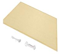 Voile d'ombrage 2.6 x 4.8 m avec Œillets UV Protection Rectangulaire Toile Ombrage avec Cordes et Serre-Câbles, sans Perçage pour Jardin, Terrasse, Balcon, Extérieur, Couleur Crème