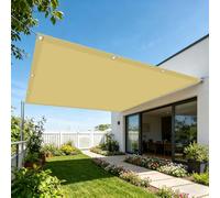 Voile d'ombrage 2.8 x 3 m Rectangulaire Imperméable Bâche Ombrage avec Oeillets et Cordons pour Patio, Pergola, Jardin Extérieurterrasse Balcon, Couleur Crème