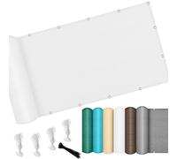 Voile d'ombrage 2.8 x 4 m Rectangulaire Protection UV 95% Respirante Tissu d'ombrage avec Œillets et Corde, Perméable à l'eau pour Patio, Jardin, Pergola, Serre, Blanc