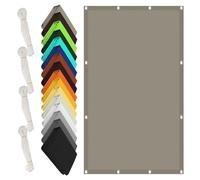 Voile d'ombrage 2.8 x 8 m Résistant 98% Protection Rayons UV PES Polyester Voiles d'ombrage Cordes de Fixation Incluses pour Patio Balcon Terrasse Camping Extérieur, Kaki
