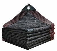 Voile d'ombrage 2 m x 4 m Abat-jour Rectangulaire Voile d'ombrage Rectangulaire Multifonctionnelle Filet Respirant Ombre Jardin/Balcon / Panier Noir Tailles Personnalisables Noir-6 x 6 m