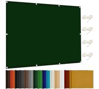 Voile d'ombrage 2 x 4 m Polyester Protection UV Protection Solaire Toile Parasol avec Oeillets et Cordons pour Patio Jardin Terrasse Extérieur, Vert Foncé