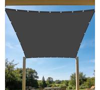 Voile d'ombrage 2 x 5.5 m UV Résistant Voiles Ombrages Contre Le Vent pour Patio Jardin Terrasse Extérieur Balcon, Gris Foncé