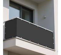 Voile d'ombrage 210 x 630 cm Protection Solaire Polyester Toiles D'Ombrages UV Protection avec Le Kit de Fixation pour Terrasse Jardin Extérieur Balcon, Gris Foncé