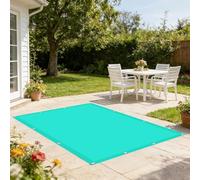 Voile d'ombrage 220 x 300 cm Imperméable, Anti-UV Toile Ombrage UV Protection avec Oeillets et Cordons pour Extérieur Camping et Pelouse, Pergola, Bleu Ciel