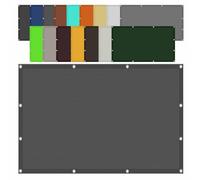 Voile d'ombrage 240 x 460 cm Imperméable Rectangulaire Voile Ombrage avec Oeillets et Cordons pour Serre, Plantes, Poulailler, Camping Extérieur, Gris Foncé