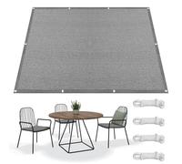 Voile d'ombrage 250 x 300 cm Protection UV, Rectangle, Indéchirable, Résistant, Filet d'ombrage Multi Couleur et Taille pour Patio Jardin Terrasse Extérieur Balcon, Gris Clair
