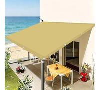Voile d'ombrage 250 x 450 cm Rectangulaire Imperméable Toile Ombrage UV Protection avec Oeillets et Cordons pour Serre, Plantes, Poulailler, Camping Extérieur, Couleur Crème