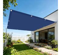 Voile d'ombrage 260 x 350 cm Protection Solaire Bâche Ombrage avec Oeillets et Cordons pour Patio, Pergola, Jardin Extérieurterrasse Balcon, Bleu Foncé