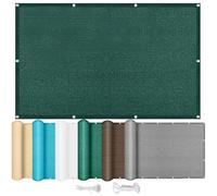 Voile d'ombrage 265 x 280 cm Rectangulaire Protection UV 95% Respirante Toile d'ombrage avec Cordes et Serre-Câbles, sans Perçage pour Jardin, Terrasse, Balcon, Extérieur, Vert Foncé