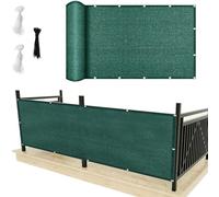 Voile d'ombrage 265 x 375 cm avec Œillets UV Protection Rectangulaire Tissu d'ombrage avec Cordes et Serre-Câbles, sans Perçage pour Patio, Jardin, Pergola, Serre, Vert Foncé