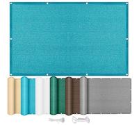 Voile d'ombrage 265 x 400 cm Rectangulaire Protection UV 95% Respirante Toile d'ombrage avec Cordes et Serre-Câbles, sans Perçage pour Jardin, Terrasse, Balcon, Extérieur, Bleu Ciel