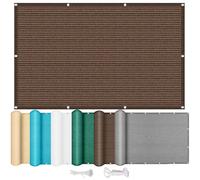 Voile d'ombrage 265 x 460 cm Rectangulaire Protection UV 95% Respirante Toile d'ombrage avec Cordes et Serre-Câbles, sans Perçage pour Jardin, Terrasse, Balcon, Extérieur, Marron