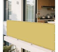 Voile d'ombrage 270 x 300 cm Imperméable 98% UV Protection PES Polyester Voiles d'ombrage avec Oeillets Cordons pour Terrasse Patio Jardin Balcon Extérieur, Couleur Crème