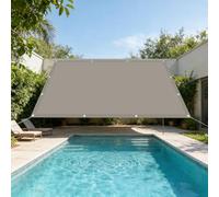 Voile d'ombrage 3.4 x 3.4 m Imperméable Rectangulaire Toile Ombrage Exterieur avec Oeillets et Cordons pour Patio, Pergola, Jardin Extérieurterrasse Balcon, Kaki