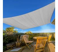 Voile Dombrage, 3,65 M X 4,88 M, Rectangulaire, Couleur Sable, Bords Arrondis, Qualité Commerciale, 185 Gm², Perméable, Terrasse, Jardin, Patio. Grey 1 2' X 1 2' X 1 2'