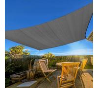 Voile Dombrage, 3,65 M X 4,88 M, Rectangulaire, Couleur Sable, Bords Arrondis, Qualité Commerciale, 185 Gm², Perméable, Terrasse, Jardin, Patio. Dark Grey 1 2' X 1 2'